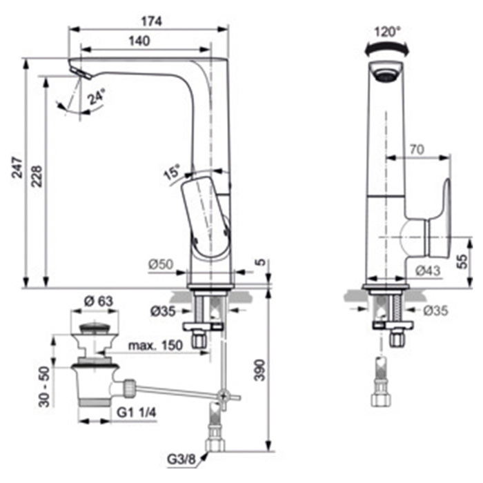 IDEAL STANDARD CONNECT AIR ΑΝΑΜΙΚΤΙΚΗ ΜΠΑΤΑΡΙΑ ΜΠΑΤΑΡΙΑ ΝΙΠΤΗΡΟΣ ΜΕ ΨΗΛΟ ΚΟΡΜΟ ΚΑΙ ΒΑΛΒΙΔΑ A7020AA IDEAL STANDARD CONNECT AIR ANAMIKTIKI MPATARIA MPATARIA NIPTIROS ME PsILO KORMO KAI BALBIDA A7020AA